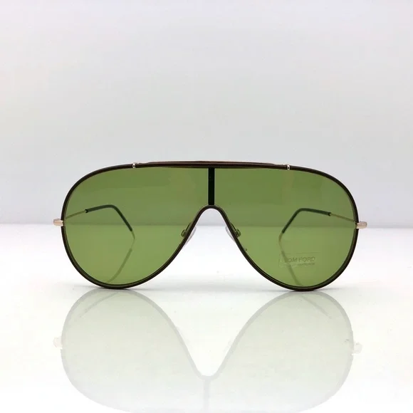 New TOM FORD Mack Aviator Green Lens Sunglasses - Picture 4 of 16